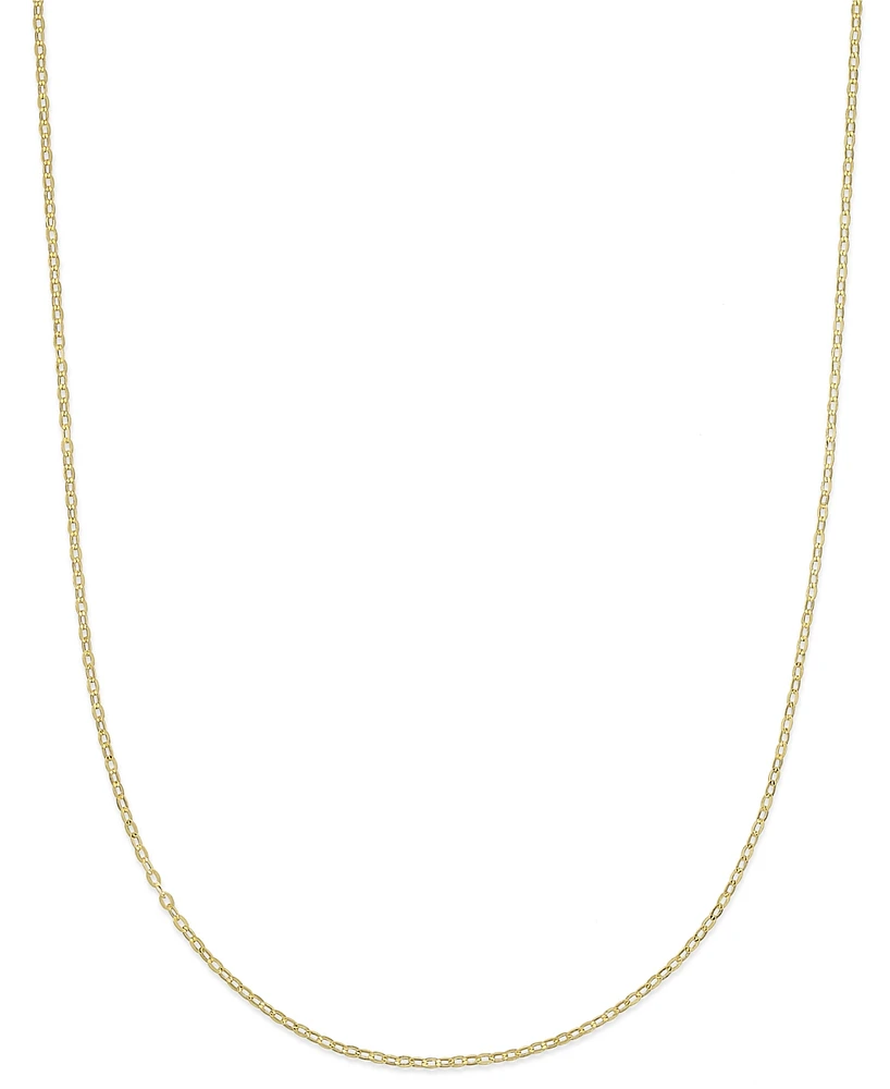 Lightweight 16" Flat Rolo Chain Necklace (1-3/8mm) in 14k Gold