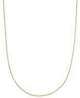 Lightweight 16" Flat Rolo Chain Necklace (1-3/8mm) in 14k Gold