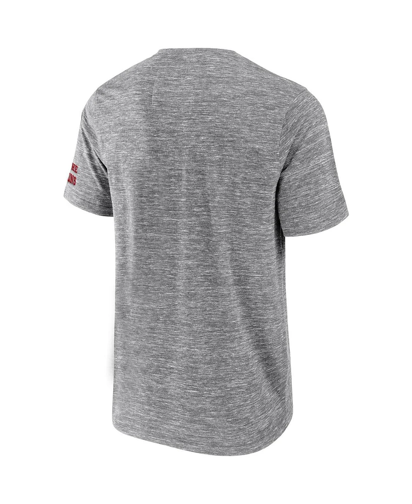 Men's Nfl x Darius Rucker Collection by Fanatics Heather Gray Tampa Bay Buccaneers Slub Henley T-shirt