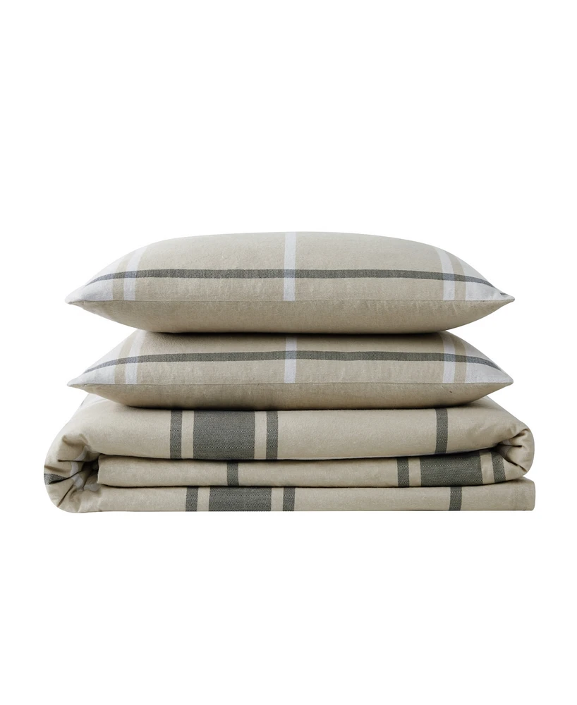 Truly Soft Preston Plaid 2 Piece Flannel Comforter Set, Twin Xl