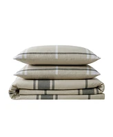 Truly Soft Preston Plaid 2 Piece Flannel Comforter Set, Twin Xl