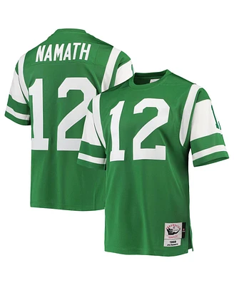 Men's Mitchell & Ness Joe Namath Green New York Jets Authentic Retired Player Jersey