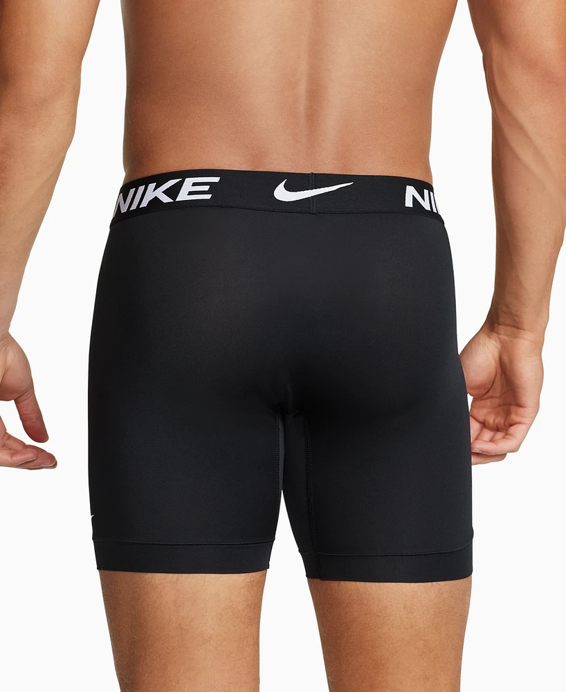 Nike Men's 3-Pack Dri-fit Essential Micro Long Boxer Briefs