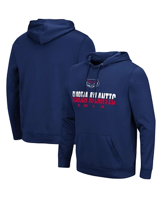 Men's Colosseum Navy Fau Owls Lantern Pullover Hoodie