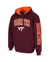 Big Boys Colosseum Maroon Virginia Tech Hokies 2-Hit Team Pullover Hoodie