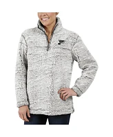 Women's G-iii 4Her by Carl Banks Gray St. Louis Blues Sherpa Quarter-Zip Pullover Jacket