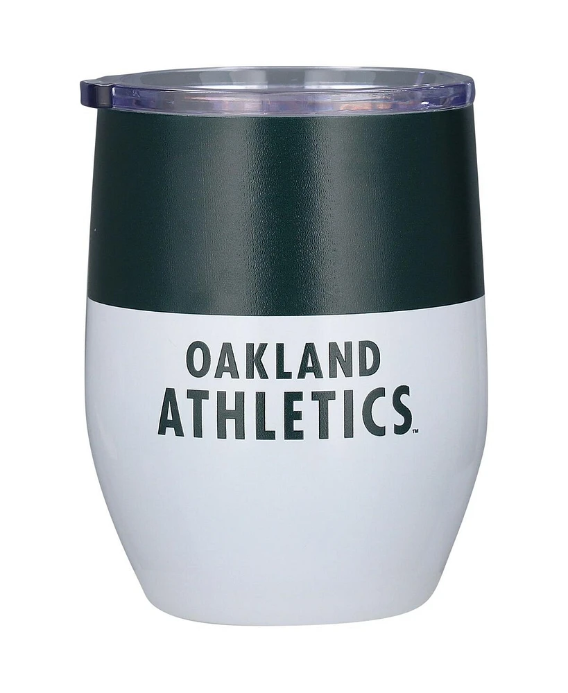 Oakland Athletics 16 oz Colorblock Stainless Steel Curved Tumbler