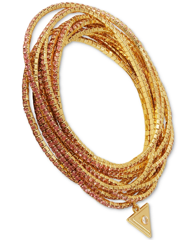 Guess 10-Pc. Set Crystal Stretch Bracelets