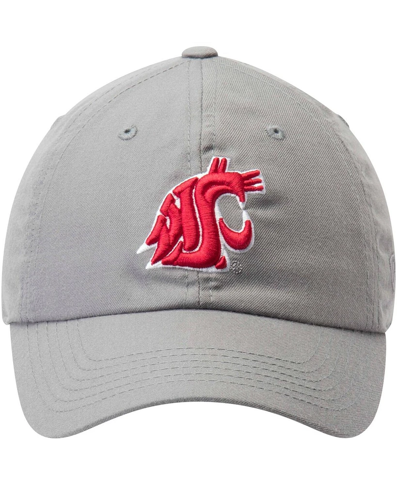 Men's Top of the World Gray Washington State Cougars Primary Logo Staple Adjustable Hat