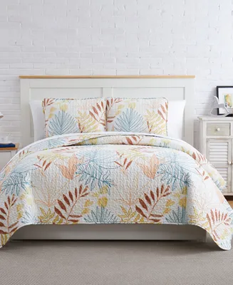 Southshore Fine Linens Tropic Leaf 3-Pc. Quilt Set, King/California King