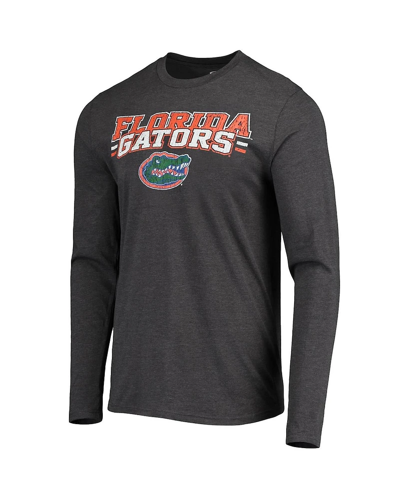 Men's Concepts Sport Royal, Heathered Charcoal Florida Gators Meter Long Sleeve T-shirt and Pants Sleep Set