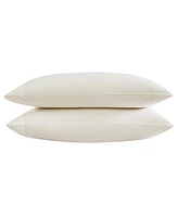 Vera Wang Solid 800 Thread Count Cotton Sateen Pillowcase Pair, Queen