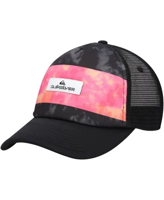 Men's Quiksilver Black Pidgeon Chicken Trucker Snapback Hat