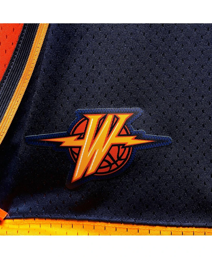 Men's Mitchell & Ness Navy Golden State Warriors Big and Tall Hardwood Classics Team Swingman Shorts