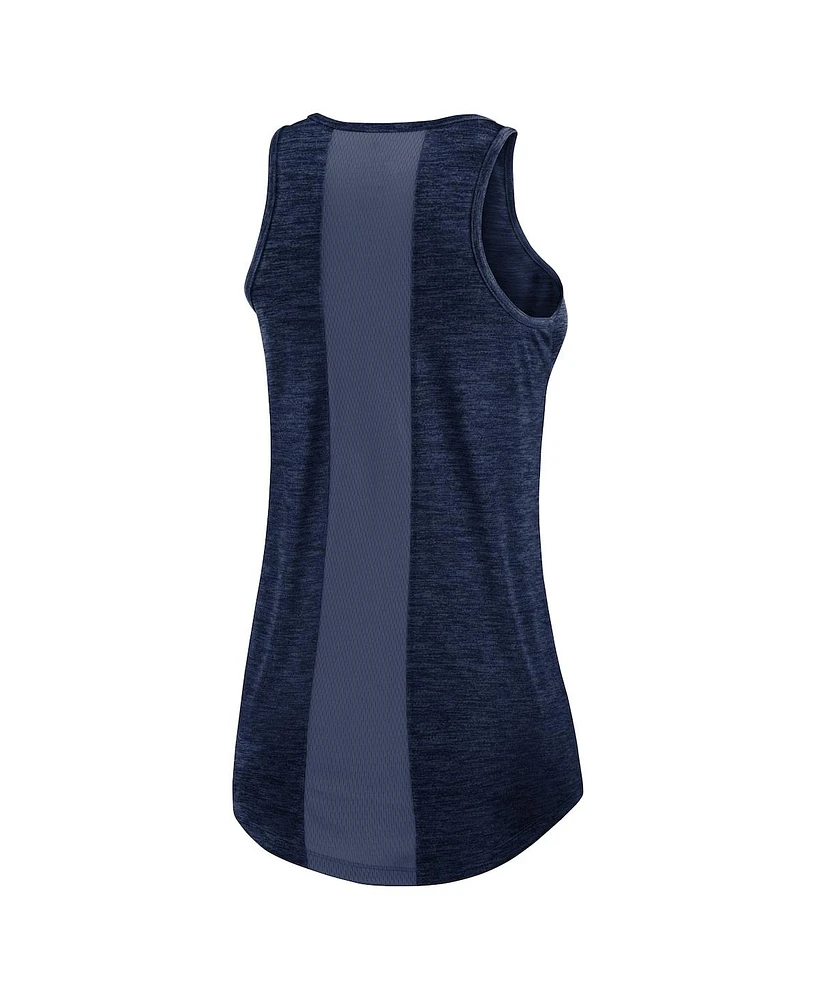 Women's Nike Navy New York Yankees Logo Fade High Neck Performance Tank Top