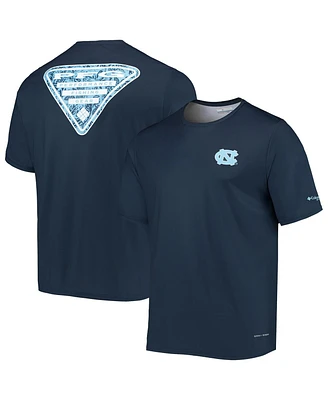 Men's Columbia Navy North Carolina Tar Heels Terminal Tackle Omni-Shade T-shirt