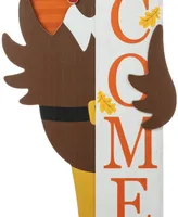 Glitzhome Thanksgiving Wooden Turkey Welcome Porch Decor, 36"