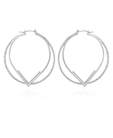 Vince Camuto Pave Hoop Earrings