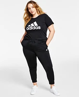 adidas Women's Essentials Warm-Up Slim Tapered 3-Stripes Track Pants