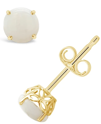 Opal (5/8 ct. t.w.) Stud Earrings in 14K Yellow Gold