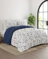 ienjoy Home Forget Me Not Reversible Comforter Set, King/California King