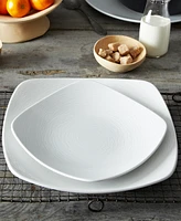 Noritake Swirl Square Dinner Plates, Set of 4
