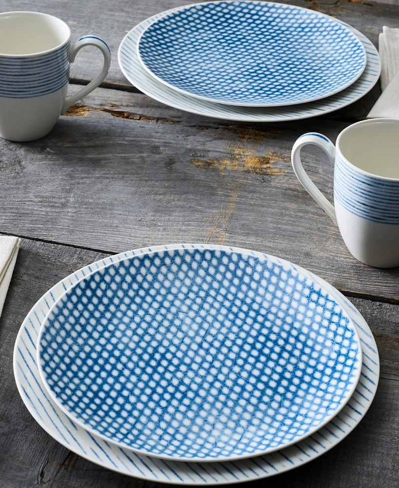 Noritake Hammock Dots Coupe Salad Plates, Set of 4