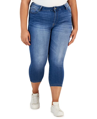 Celebrity Pink Trendy Plus Cropped Skinny Jeans