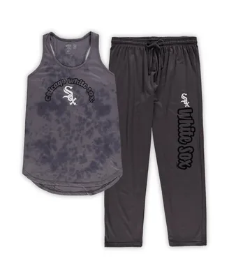 Women's Concepts Sport Charcoal Chicago White Sox Plus Size Jersey Tank Top and Pants Sleep Set