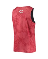 Men's Foco Red Cincinnati Reds Floral Reversible Mesh Tank Top