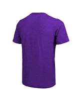 Men's Majestic Threads Heathered Purple Los Angeles Lakers Ball Hog Logo Tri-Blend T-shirt