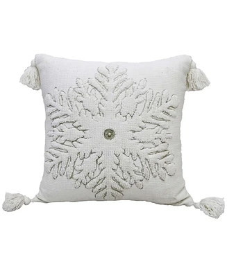 Vibhsa Christmas Snowflake Decorative Pillow, 20" x 20"