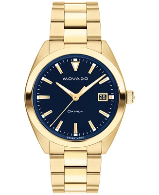 Movado Unisex Swiss Heritage Datron Gold Ion-Plated Steel Bracelet Watch 39mm