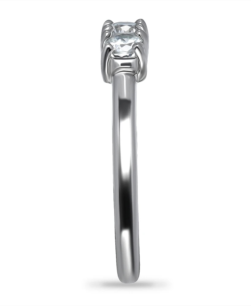 Giani Bernini Cubic Zirconia Three Stone Sterling Silver Toe Ring