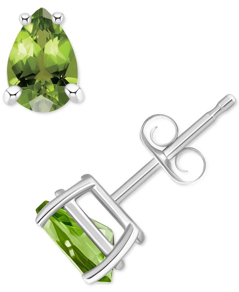 Peridot Pear Stud Earrings (1 ct. t.w.) 14k Gold