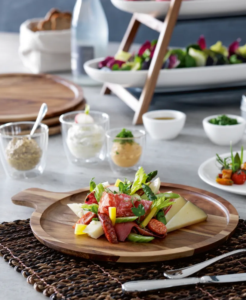 Villeroy & Boch Artesano Acacia Wood Antipasti Plate, 11"