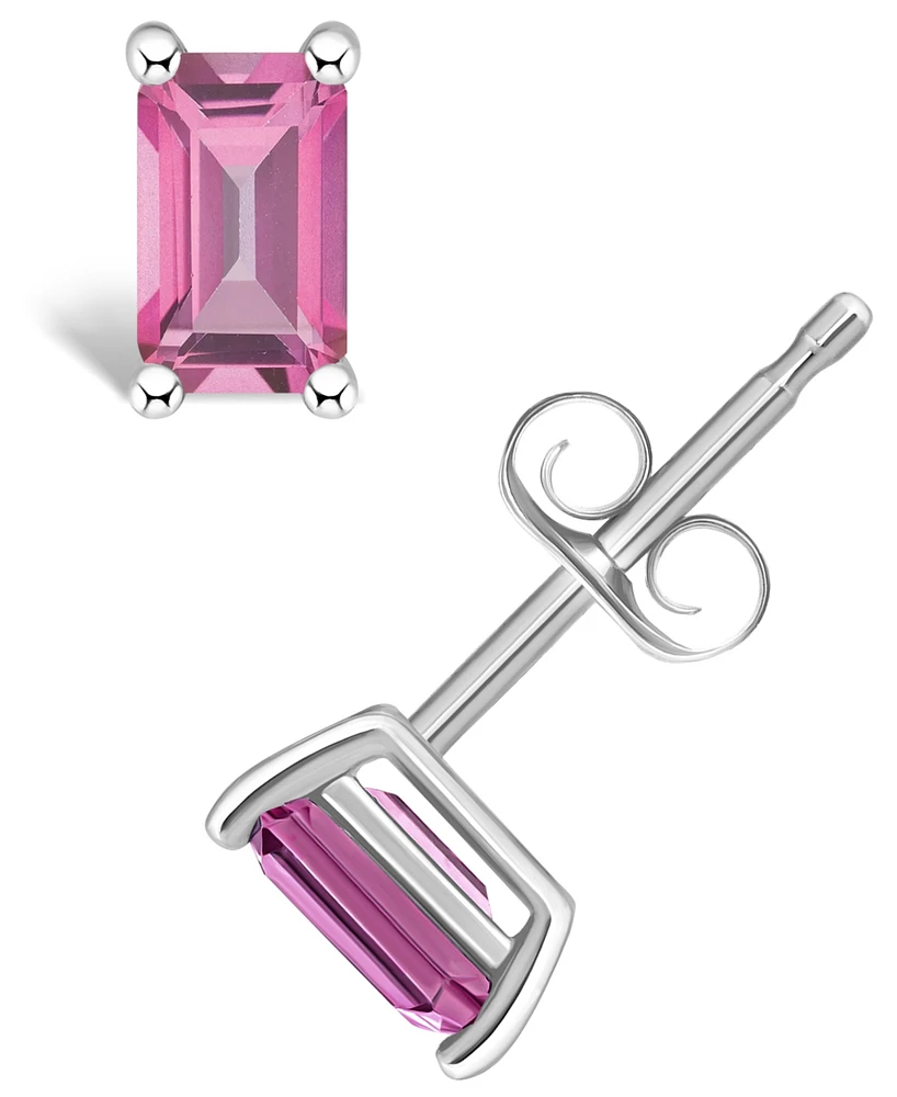 Pink Topaz (3/4 ct. t.w.) Stud Earrings 14K White Gold or Yellow