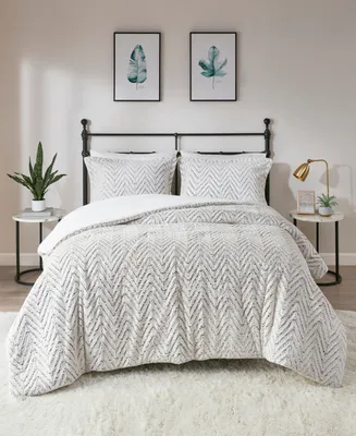 Madison Park Adelyn Faux Fur 2-Pc. Comforter Set, Twin/Twin Xl