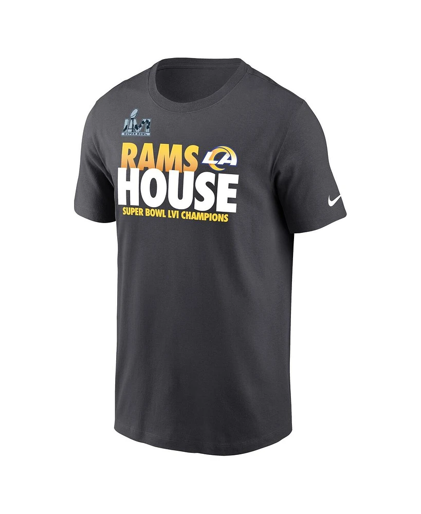 Men's Nike Anthracite Los Angeles Rams Super Bowl Lvi Champions Alternate Local Pack T-shirt