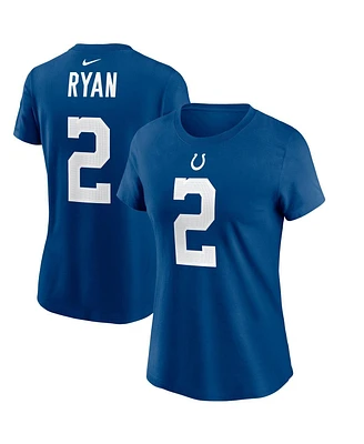 Women's Nike Matt Ryan Royal Indianapolis Colts Player Name & Number T-shirt