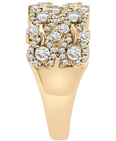 Wrapped Love Diamond Swirl Cluster Statement Ring (1 ct. t.w.) 14k Gold, Created for Macy's