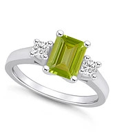 Macy's Peridot and Diamond Ring (1-3/4 ct.t.w 1/4 ct.t.w) 14K Gold