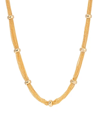 2028 Gold-Tone Station Dainty and Delicate Chain Necklace