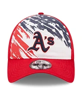 Men's New Era Red Oakland Athletics 2022 4Th Of July 9TWENTY Adjustable Hat