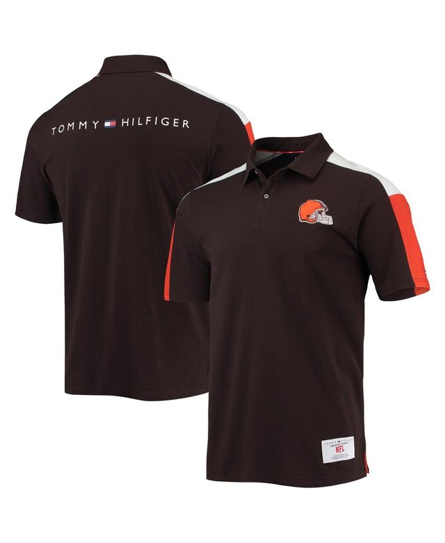 Men's Tommy Hilfiger Brown, Orange Cleveland Browns Logan Polo Shirt