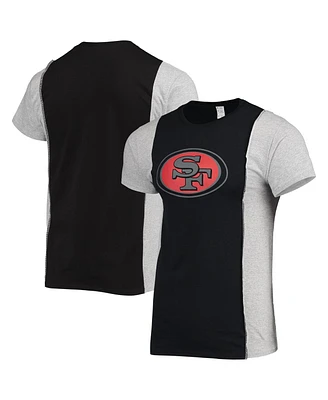 Men's Refried Apparel Black, Heathered Gray San Francisco 49ers Split T-shirt