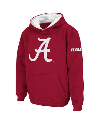 Big Boys Stadium Athletic Crimson Alabama Tide Logo Pullover Hoodie
