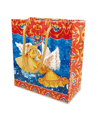 Designocracy Angels Holiday Gift Bag Small, Set of 3