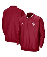 Men's Jordan Crimson Oklahoma Sooners 2021 Coach Half-Zip Jacket