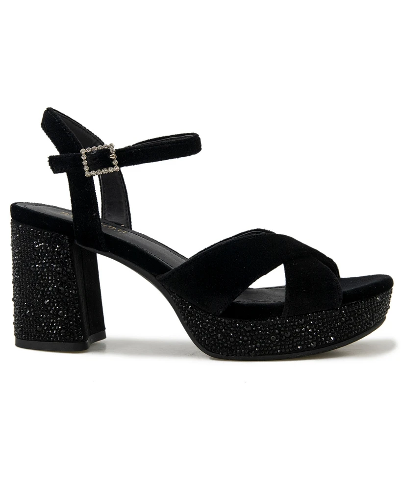 Kenneth Cole Reaction Women's Reeva Velvet Platform Dress Sandals
